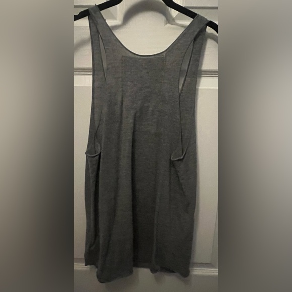 New Aviator Nation Women’s Heather Gray Tank Top with Big Rainbow Logo size L - Picture 2 of 3
